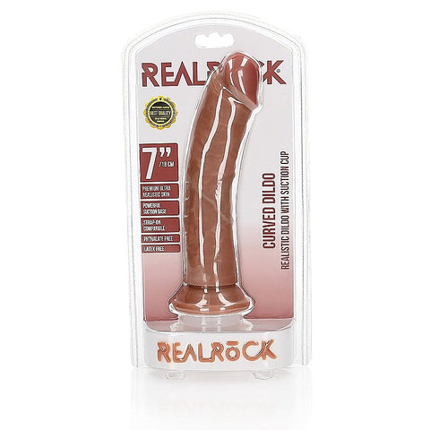 Realrock Curved Realistic Dildo By Shots Toys - Realistic Dildos