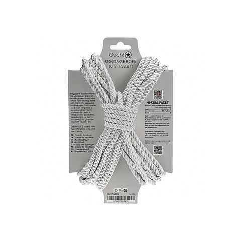 Ouch! Silky Smooth Nylon Bondage Rope 10M By Shots Toys - Cuffs And Restraints