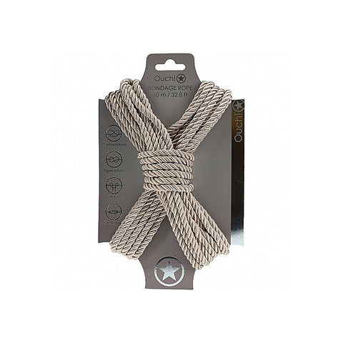 Ouch! Silky Smooth Nylon Bondage Rope 10M By Shots Toys - Cuffs And Restraints