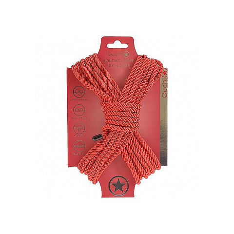 Ouch! Silky Smooth Nylon Bondage Rope 10M By Shots Toys - Cuffs And Restraints