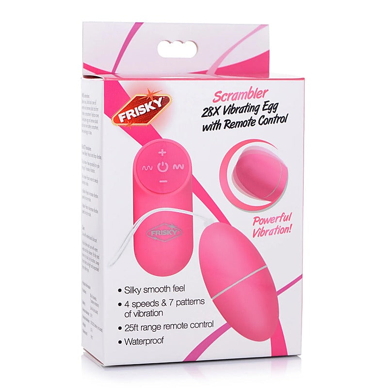 XR Brands Frisky Scrambler Vibrating Love Egg - Love Eggs and Kegel Exercisers