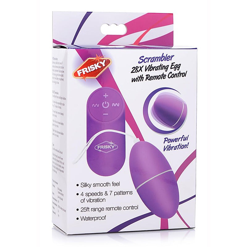 XR Brands Frisky Scrambler Vibrating Love Egg - Love Eggs and Kegel Exercisers