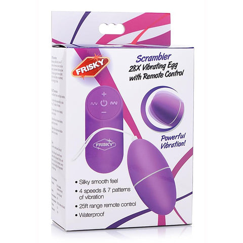 XR Brands Frisky Scrambler Vibrating Love Egg - Love Eggs and Kegel Exercisers
