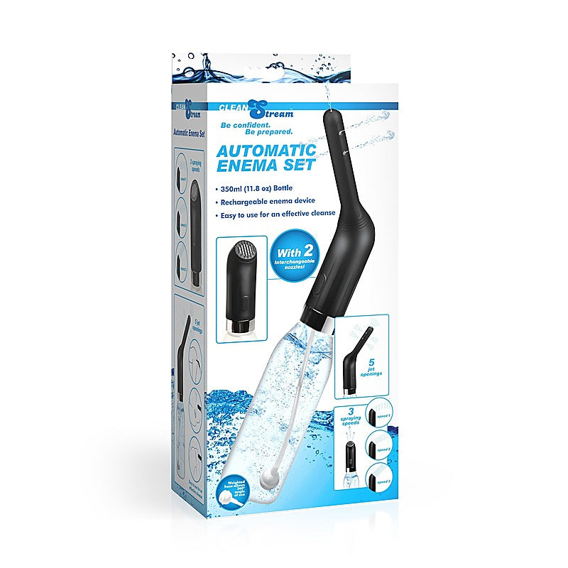 XR Brands CleanStream Automatic Rechargeable Enema Set - Enemas and Douches