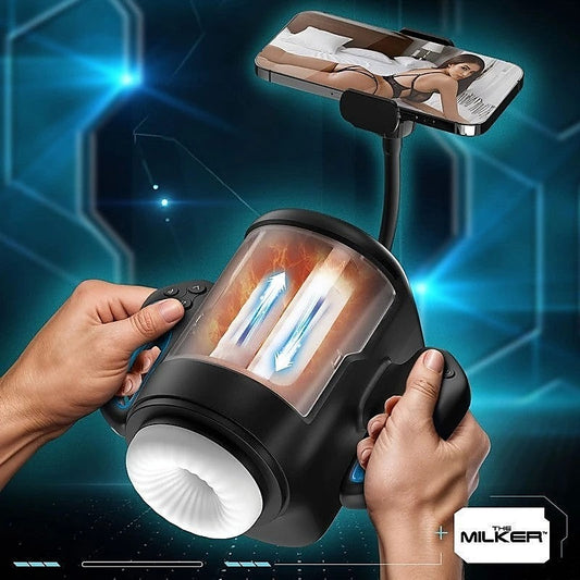XR Brands Cyber Milker Stroking & Vibrating Masturbator