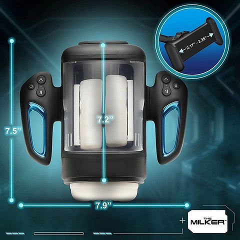 XR Brands Cyber Milker Stroking & Vibrating Masturbator
