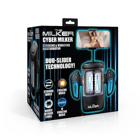 XR Brands Cyber Milker Stroking & Vibrating Masturbator