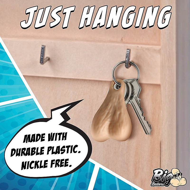 Big Ballers Nuts Novelty Keychain By Xr Brands - Party Gifts and Novelties