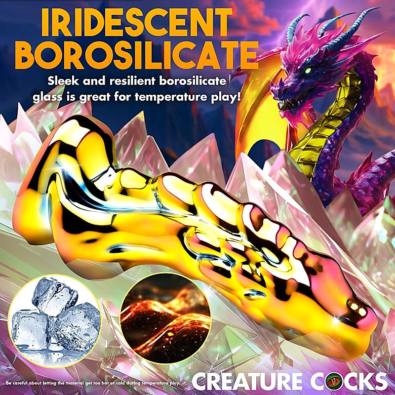 XR Brands Creature Cocks Dragon Glass Fantasy Dildo - Realistic Dildos