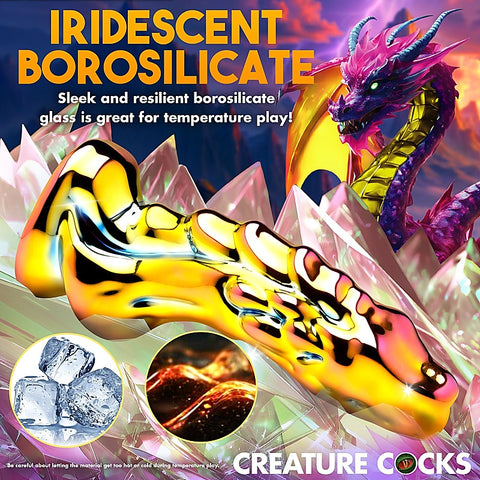 XR Brands Creature Cocks Dragon Glass Fantasy Dildo - Realistic Dildos
