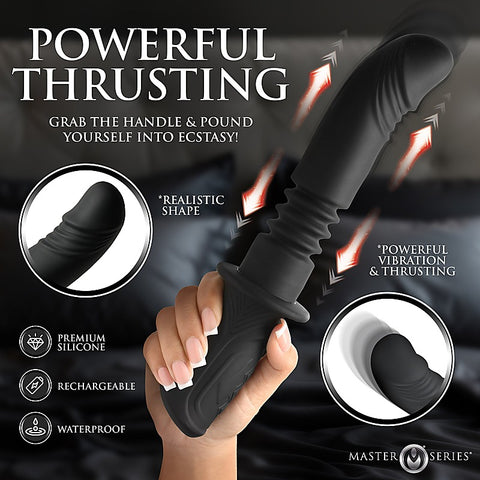 XR Brands Master Series Power Thrusting Vibrator - Vibrating Dildos