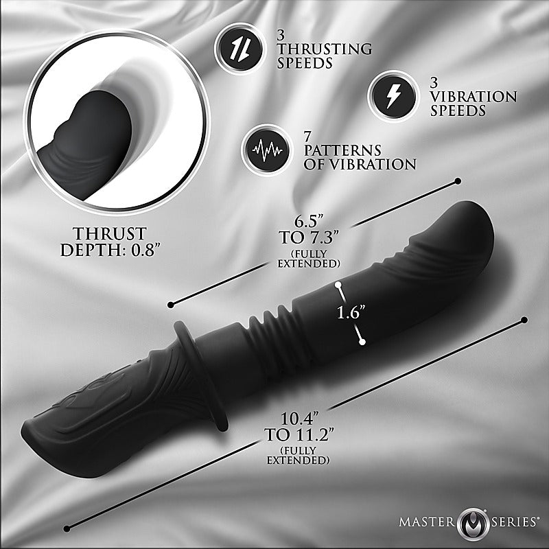 XR Brands Master Series Power Thrusting Vibrator - Vibrating Dildos