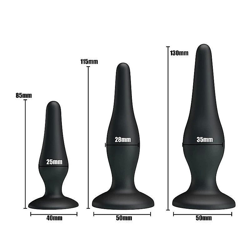 Party Up JERRY 3 Sizes Silicone Butt Plug Set - Butt Plugs