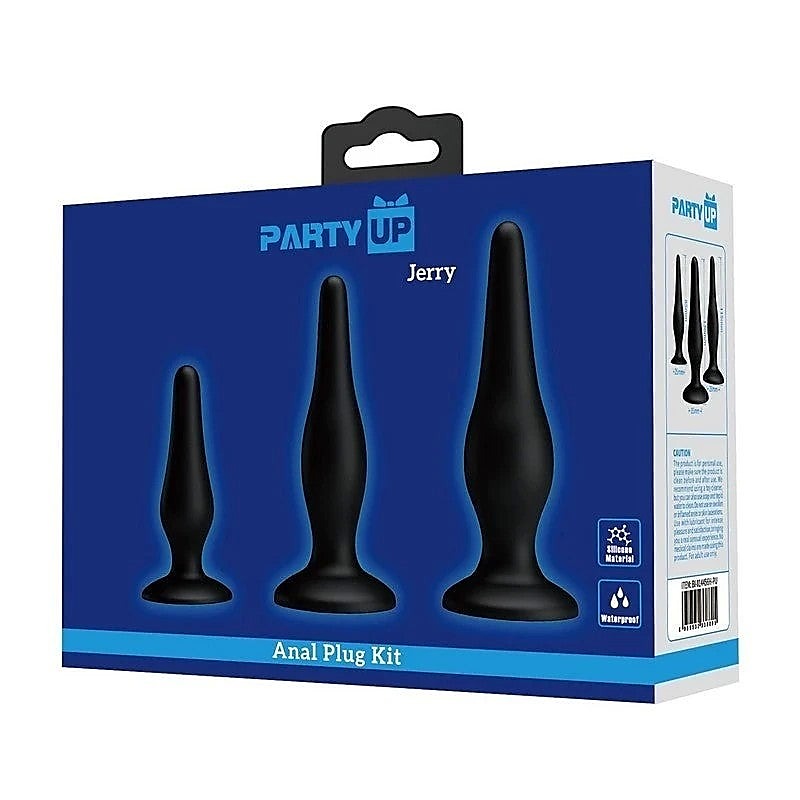 Party Up JERRY 3 Sizes Silicone Butt Plug Set - Butt Plugs