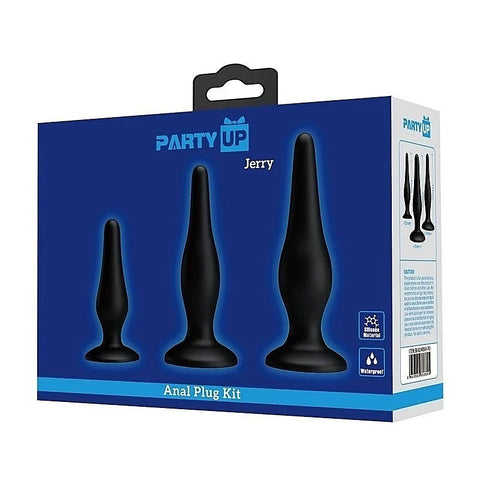 Party Up JERRY 3 Sizes Silicone Butt Plug Set - Butt Plugs