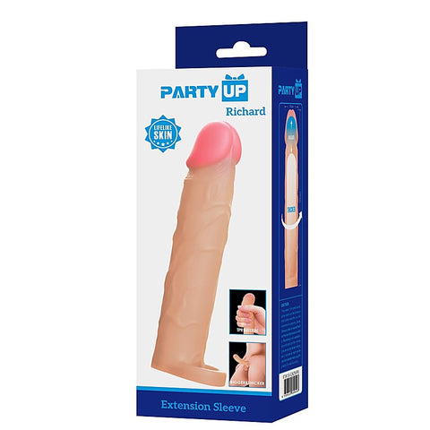 Party Up RICHARD 3 Inch Penis Sleeve with Ball Strap