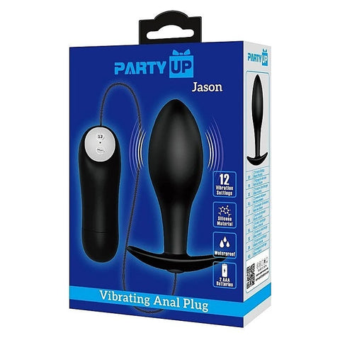 Party Up JASON Vibrating Butt Plug with Remote - Butt Plugs