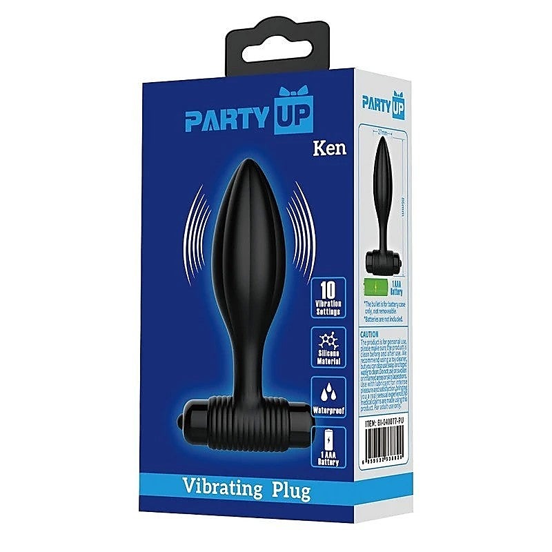 Party Up KEN Silicone Vibrating Butt Plug - Butt Plugs