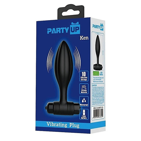 Party Up KEN Silicone Vibrating Butt Plug - Butt Plugs