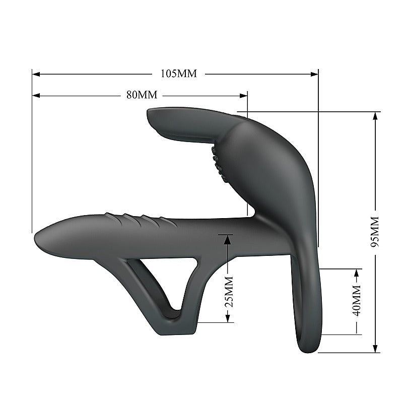 Mark Usb Rechargeable Vibrating Cock Sleeve By Party Up - Penis Sleeves and Extenders