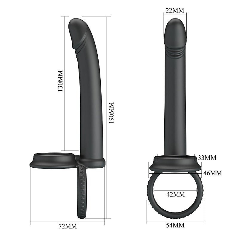 Martin Cock & Ball Rings With Double Penetrator By Party Up - Vibrating Cock Rings