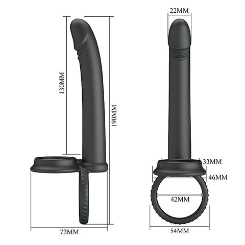 Martin Cock & Ball Rings With Double Penetrator By Party Up - Vibrating Cock Rings