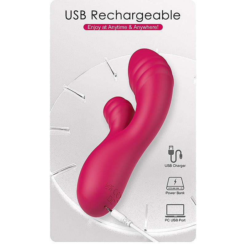 Party Up DALIDA USB Rechargeable Rabbit Vibrator - Rabbit Vibrators