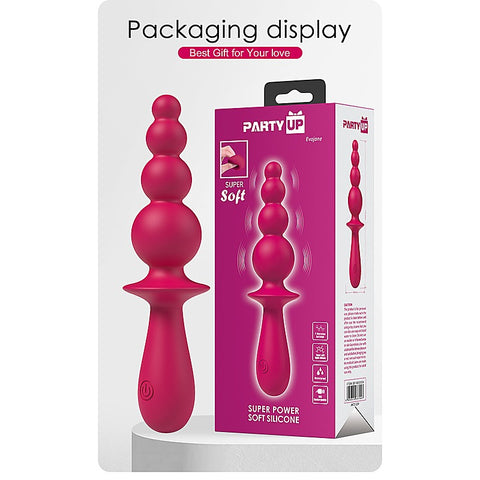 Party Up EVAJANE USB Rechargeable Beaded Vibrator - Anal Beads and Balls