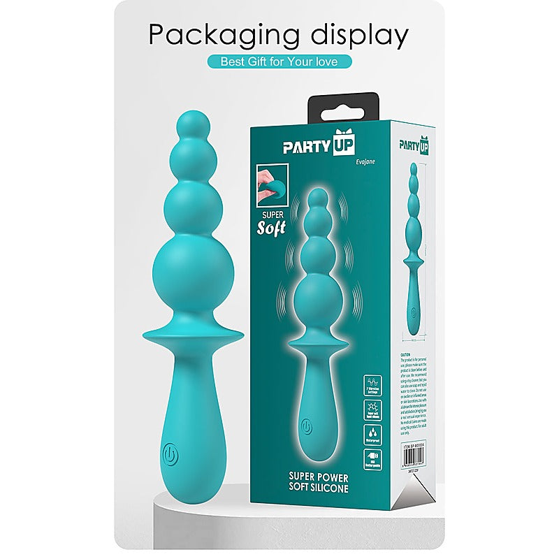 Party Up EVAJANE USB Rechargeable Beaded Vibrator - Anal Beads and Balls