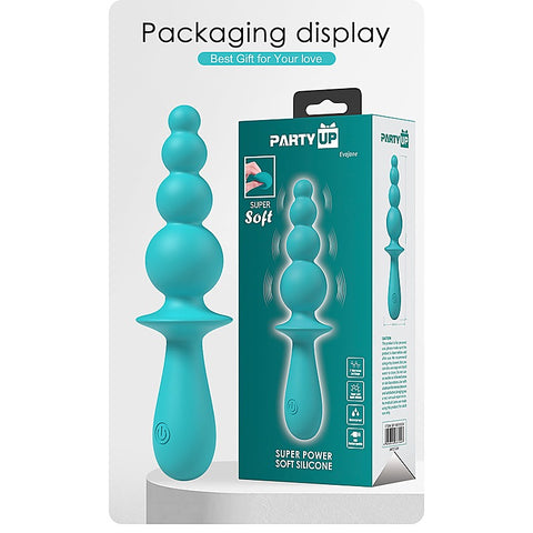 Party Up EVAJANE USB Rechargeable Beaded Vibrator - Anal Beads and Balls