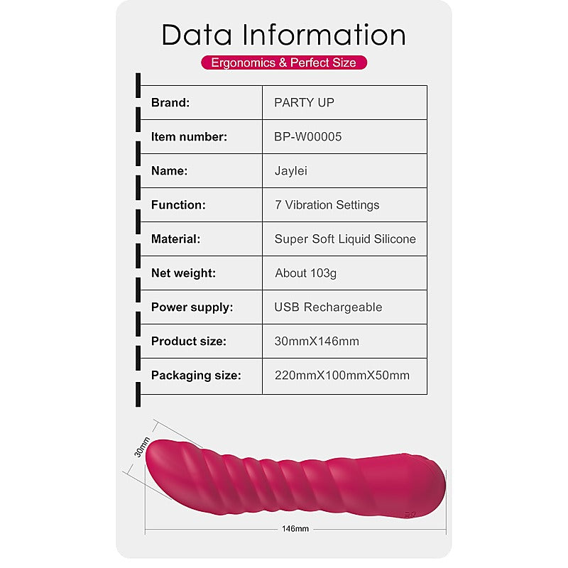Party Up JAYLEI USB Rechargeable G-Spot Vibrator - G-Spot Vibrators