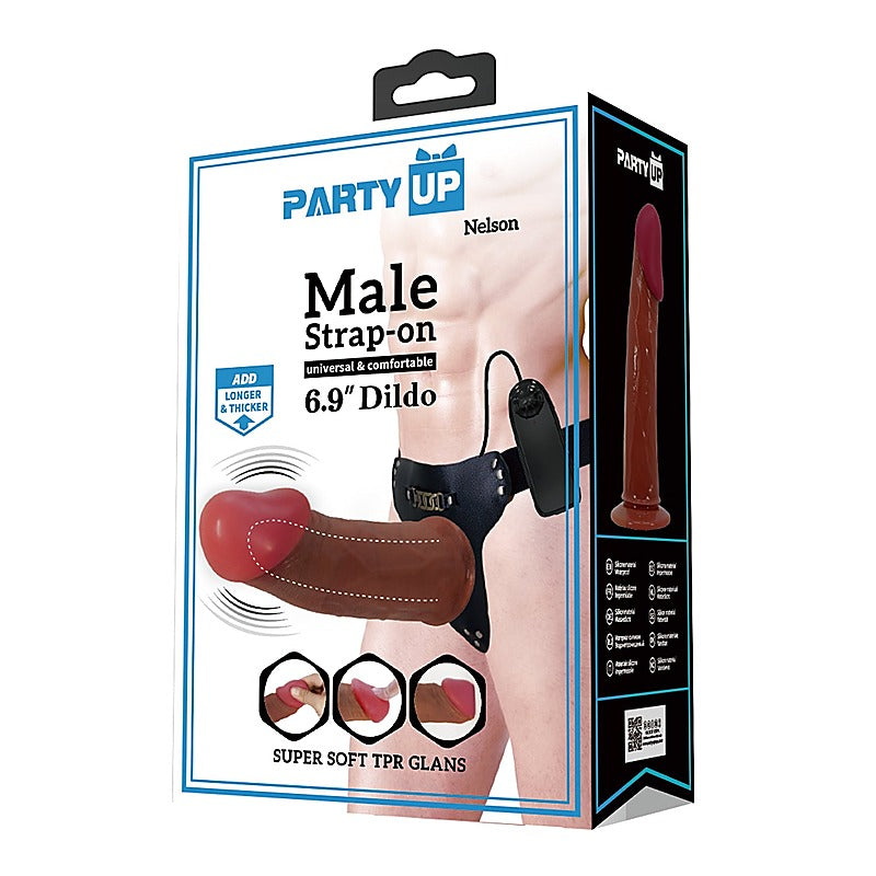 Nelson Vibrating Hollow Strap-On By Party Up - Strap On Sextoys