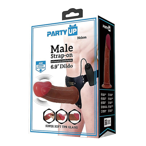 Nelson Vibrating Hollow Strap-On By Party Up - Strap On Sextoys