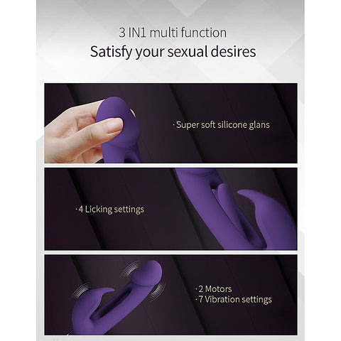 David Swinging Rechargeable Rabbit Vibrator By Party Up - Rabbit Vibrators