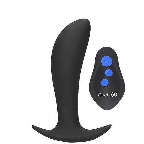 Ouch! E-Stim & Vibrating Butt Plug By Shots Toys - Butt Plugs