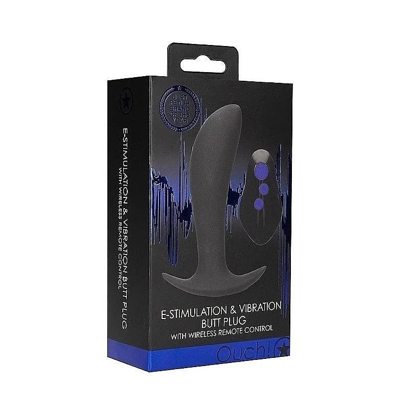 Ouch! E-Stim & Vibrating Butt Plug By Shots Toys - Butt Plugs