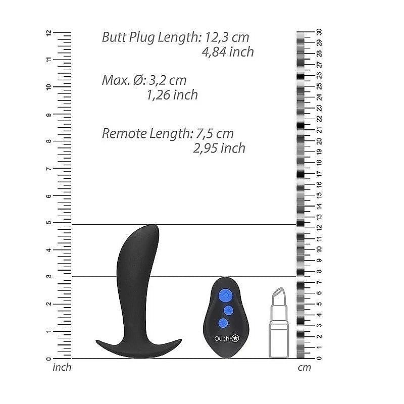 Ouch! E-Stim & Vibrating Butt Plug By Shots Toys - Butt Plugs