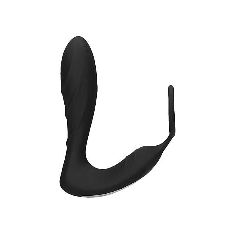 Ouch! E-Stim & Vibrating Butt Plug With Cock Ring - Butt Plugs