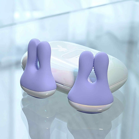 Playboy Pleasure In A Pinch Vibrating Nipple Clamps - Nipple and Clit Clamps