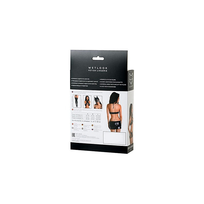 Glossy Brianna Sexy Women'S Wetlook Lingerie Set By Toyfa - Her Fetish