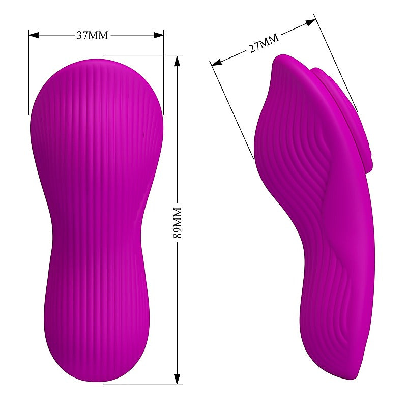 Pretty Love Rechargeable Romario Panty Vibrator Purple - Remote Control Vibrators