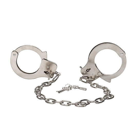 California Exotics BDSM Play Chrome Hand Cuffs - Cuffs And Restraints