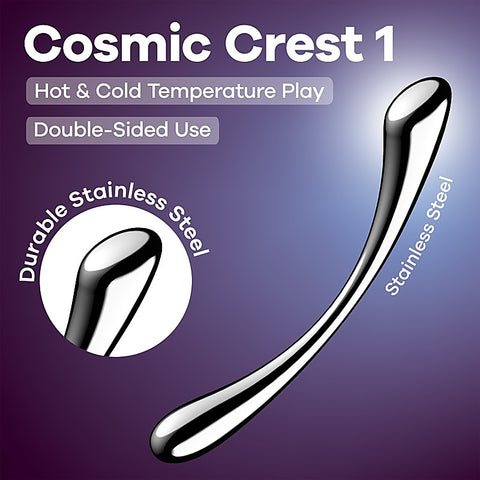Cosmic Crest 1 High Quality Metal Dildo By Satisfyer - Steel Sex Toys