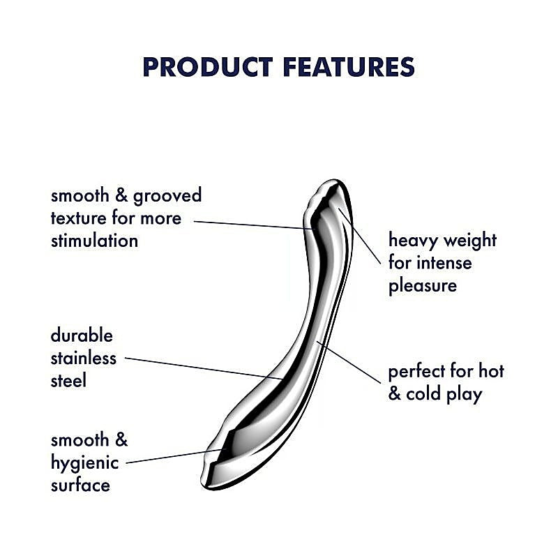 Pure Gravity 2 High Quality Metal Dildo By Satisfyer - Steel Sex Toys