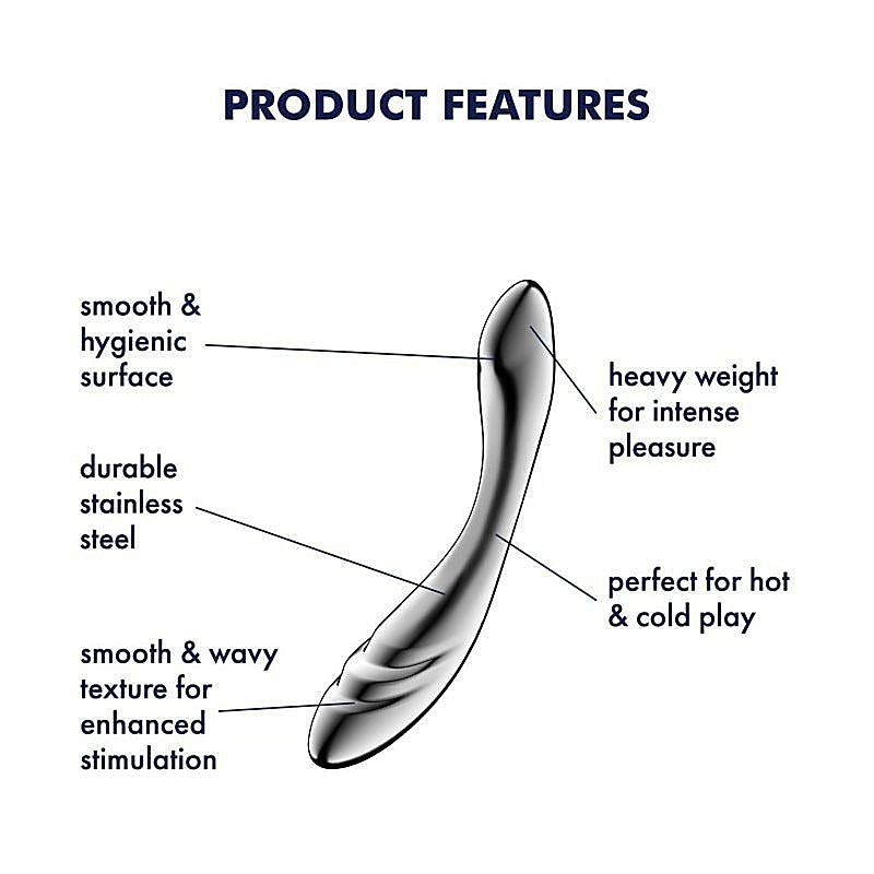 Pure Gravity 3 Metal Dildo By Satisfyer - Steel Sex Toys