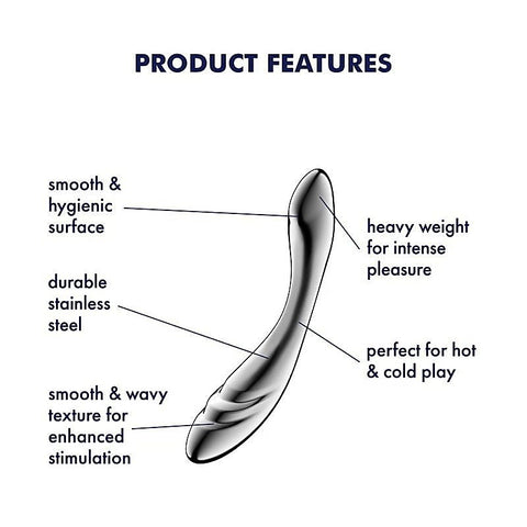 Pure Gravity 3 Metal Dildo By Satisfyer - Steel Sex Toys