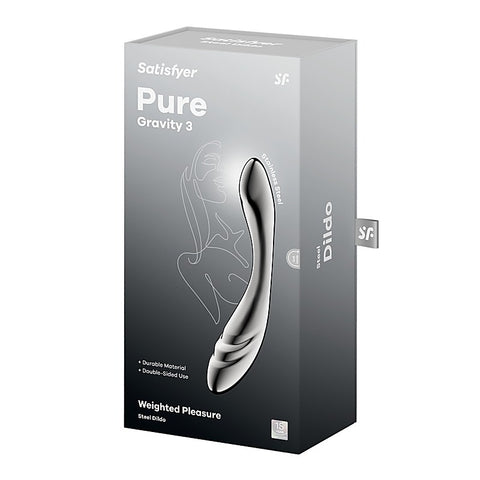 Pure Gravity 3 Metal Dildo By Satisfyer - Steel Sex Toys