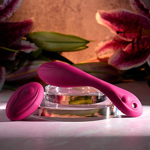 Evolved CHERRY POSE Flexible & Posable Vibrator with Remote - G-Spot Vibrators