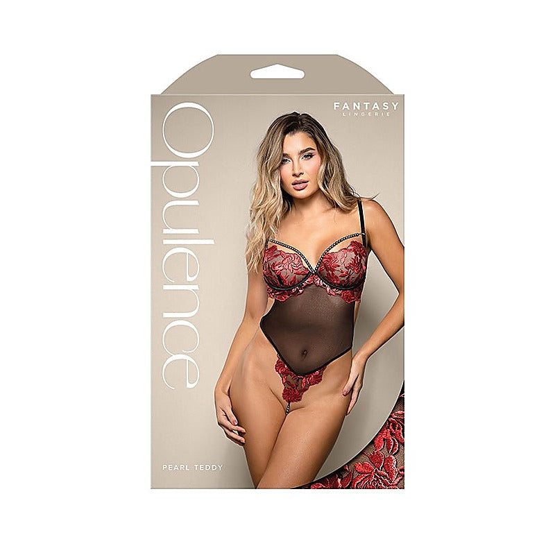 Opulence Floral Pearl Teddy By Fantasy Lingerie - Teddies and Bodysuits