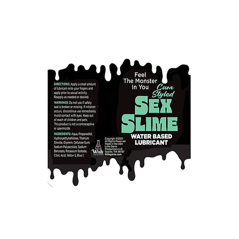 Sex Slime Cum Style Creature Lubricant Green By Little Genie - Water Based Lubes